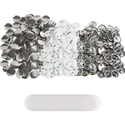 500 Sets 1 inch 25mm Pin Back Button Parts DIY Round Button Badge Parts