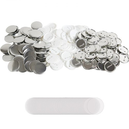 500 Sets 225 inch 58mm Pin Back Button Parts DIY Round Button Badge Parts