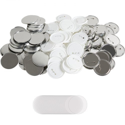 200 Sets 3 inch 75mm Pin Back Button Parts DIY Round Button Badge Parts