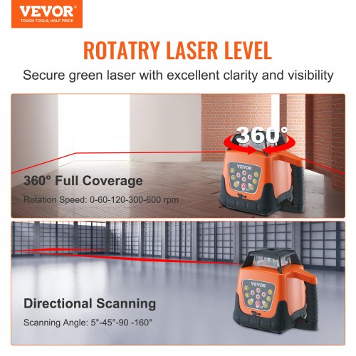 Laser Level 1650ft 360 Degree Self Leveling Red Cross Line Laser 5