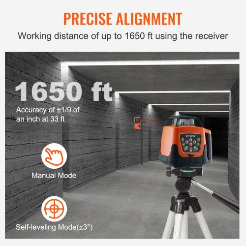 Laser Level 1650ft 360 Degree Self Leveling Red Cross Line Laser 5