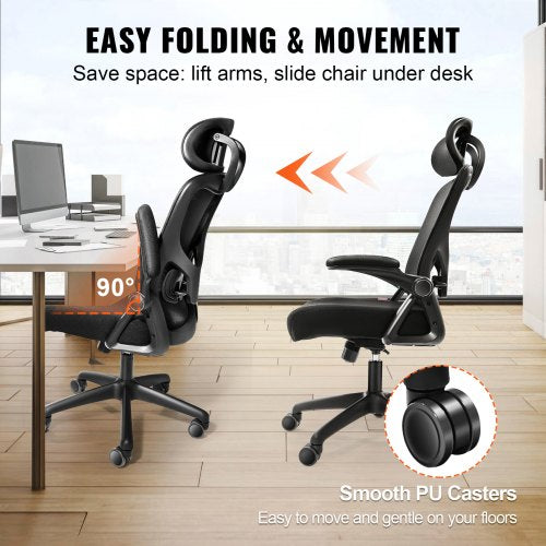 Office Chair with Adjustable Lumbar Support High Back Ergonomic Desk Chair