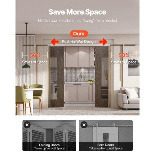 Pocket Door Frame Kit for 4872 in Wide 80 in High Door Pocket Door Kit