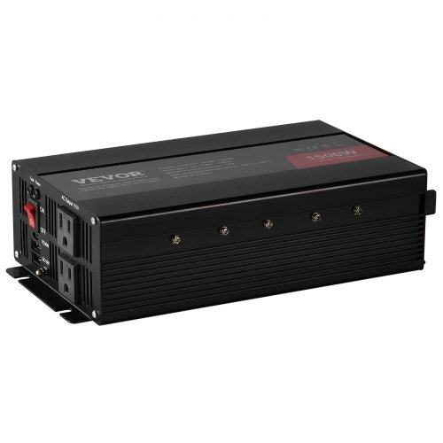 Modified Sine Wave Inverter 1500W DC 12V to AC 120V Power Inverter with 2