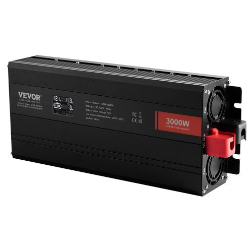 Modified Sine Wave Inverter 3000Watt DC 12V to AC 120V LCD Display Power