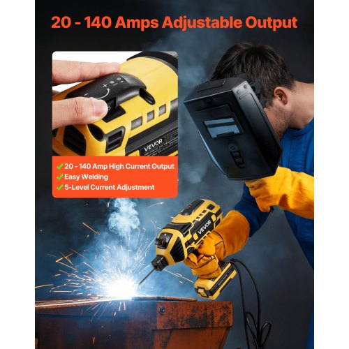 Portable Handheld Welding Machine 20140A Portable ARC Welder with 5Level