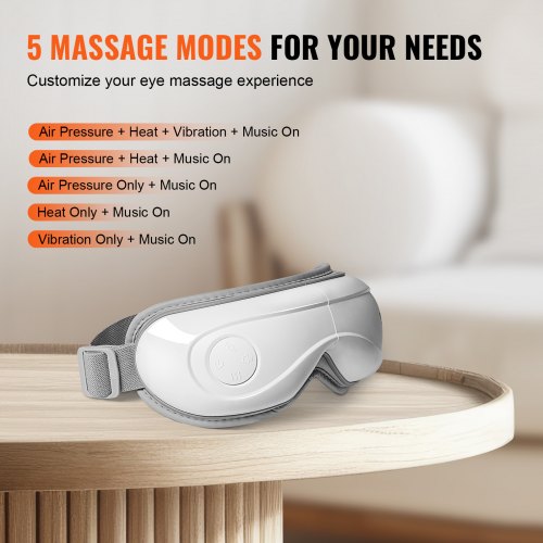 Eye Massager with Heat Remote Heated Eye Massage Mask with 5 Modes