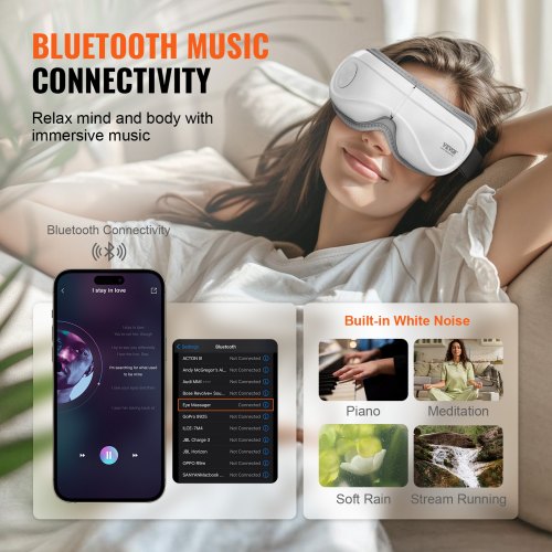 Eye Massager with Heat Remote Heated Eye Massage Mask with 5 Modes
