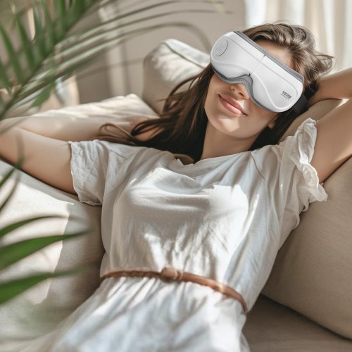 Eye Massager with Heat Remote Heated Eye Massage Mask with 5 Modes