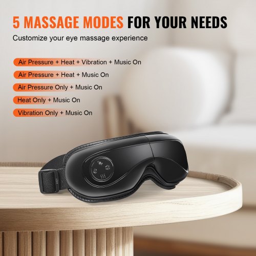 Eye Massager with Heat Heated Eye Massage Mask with 5 Modes and Bluetooth