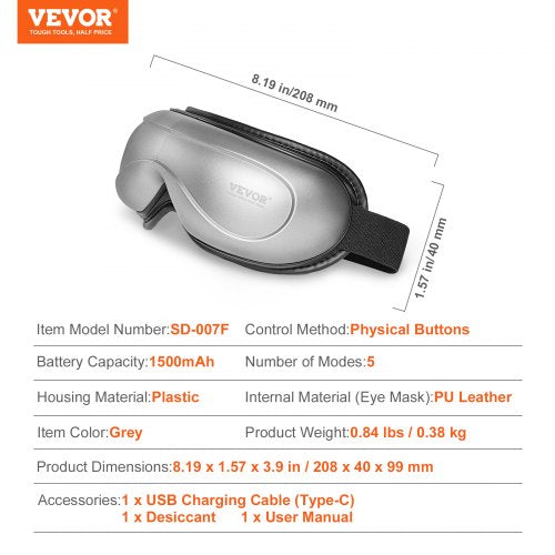 Eye Massager with Heat Heated Eye Massage Mask with 5 Modes and Bluetooth