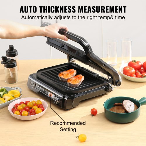 7 IN 1 Commercial Electric Griddle 144 1800W Indoor Countertop Grill