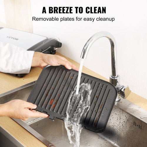 7 IN 1 Commercial Electric Griddle 144 1800W Indoor Countertop Grill