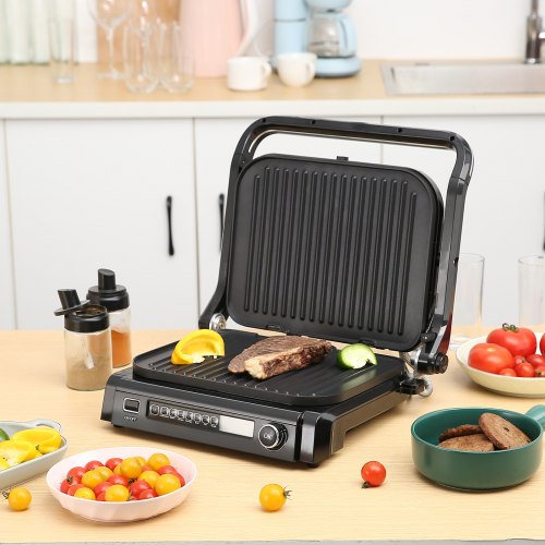 7 IN 1 Commercial Electric Griddle 144 1800W Indoor Countertop Grill