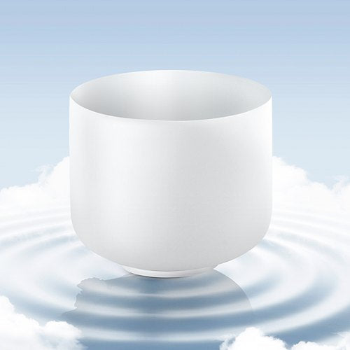 Crystal Singing Bowl 8inch F Note Heart Chakra Singing Bowl Frosted