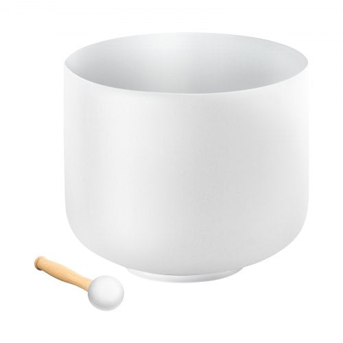 Crystal Singing Bowl 8inch F Note Heart Chakra Singing Bowl Frosted