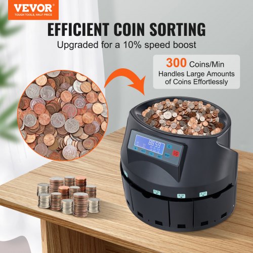 USD Coin Counter Coin Sorters with LCD Display Coin Sorter Machine for USD Coin