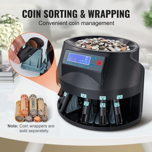 USD Coin Counter Coin Sorters with LCD Display Coin Sorter Machine for USD Coin