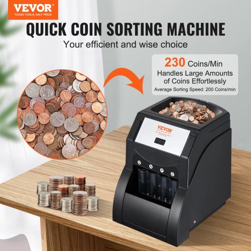 USD Coin Sorter Coin Sorter Machine for USD Coin 1 5 10 25 Sorts up to 230