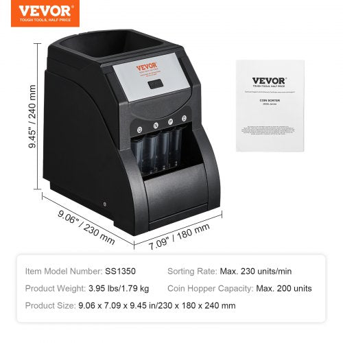 USD Coin Sorter Coin Sorter Machine for USD Coin 1 5 10 25 Sorts up to 230