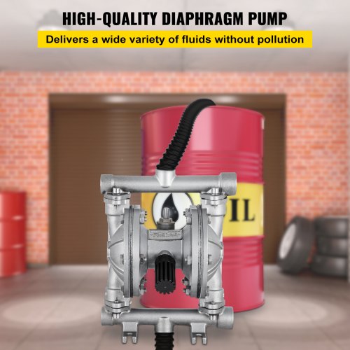 AirOperated Double Diaphragm Pump 12 in Inlet Outlet Stainless Steel
