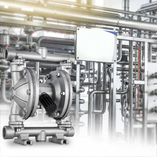 AirOperated Double Diaphragm Pump 12 in Inlet Outlet Stainless Steel