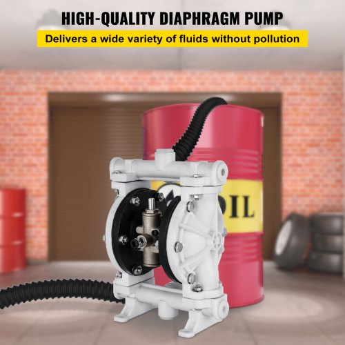 AirOperated Double Diaphragm Pump 12 in Inlet Outlet Polypropylene
