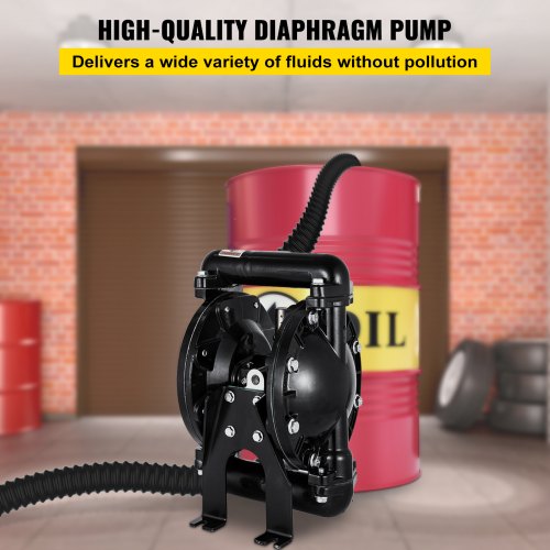 AirOperated Double Diaphragm Pump 1 inch Inlet Outlet Aluminum 24 GPM Max