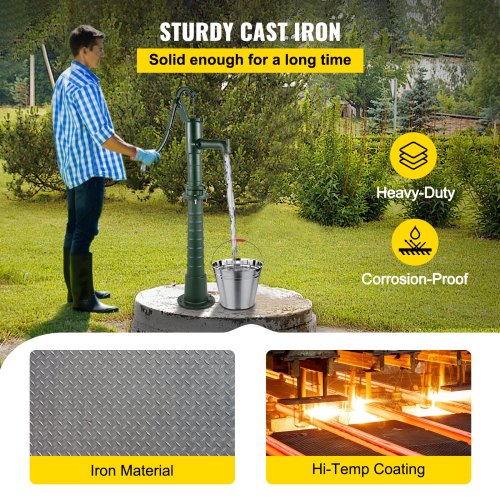 Hand Water Pump with Stand 157 x 94 x 51.6 inch Pitcher Pump 26 inch