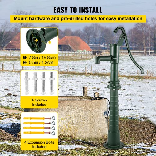 Hand Water Pump with Stand 157 x 94 x 51.6 inch Pitcher Pump 26 inch