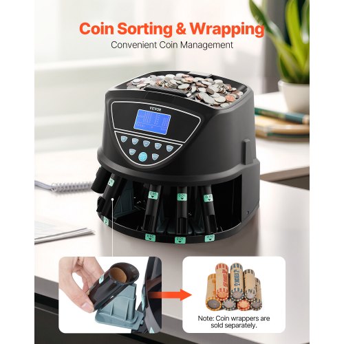 USD Coin Sorter Coin Counter Machine for 5 Kinds of USD Coins Coin Sorter