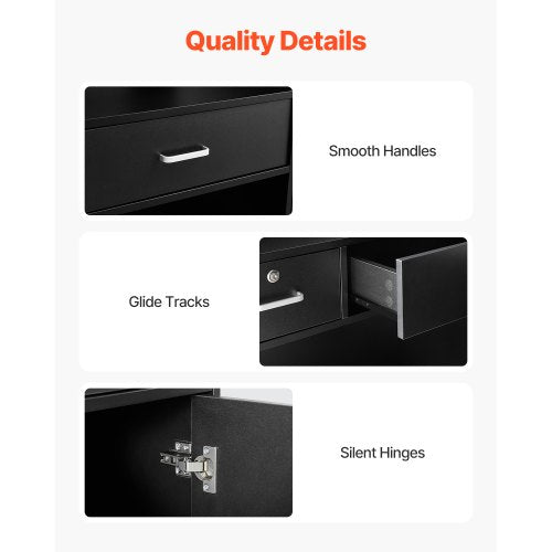 Reception Desk 47 Inch Rectangular Front Counter Table Office Reception