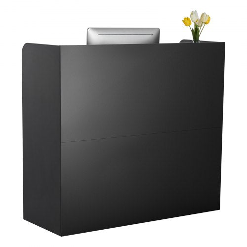 Reception Desk 47 Inch Rectangular Front Counter Table Office Reception