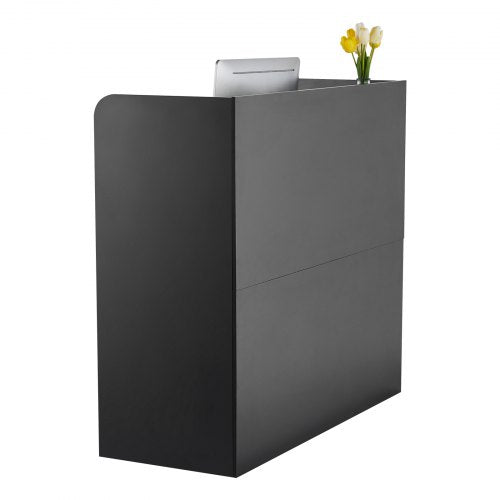 Reception Desk 47 Inch Rectangular Front Counter Table Office Reception