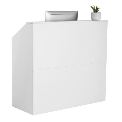 Reception Desk 46 Inch Rectangular Front Counter Table Office Reception