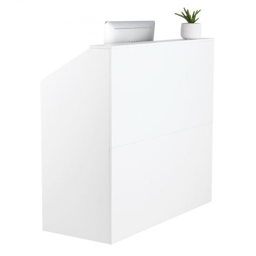 Reception Desk 46 Inch Rectangular Front Counter Table Office Reception