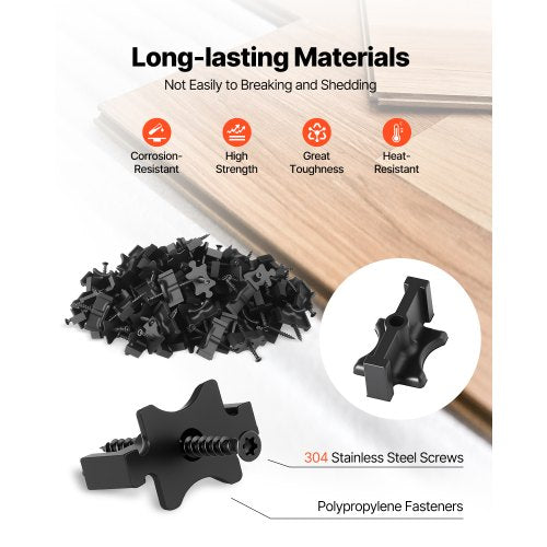 1000PCS Hidden Deck Fasteners for Composite Decking Board Universal