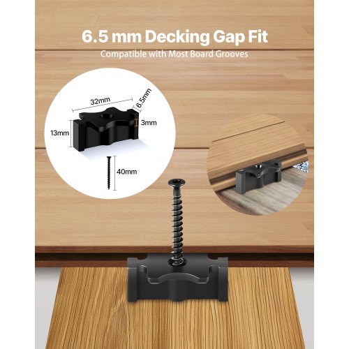 1000PCS Hidden Deck Fasteners for Composite Decking Board Universal