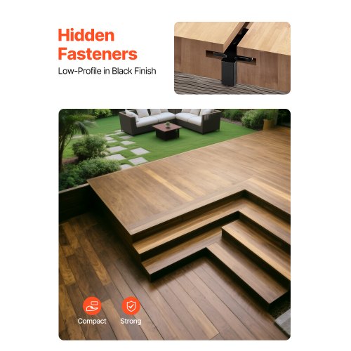 1000PCS Hidden Deck Fasteners for Composite Decking Board Universal