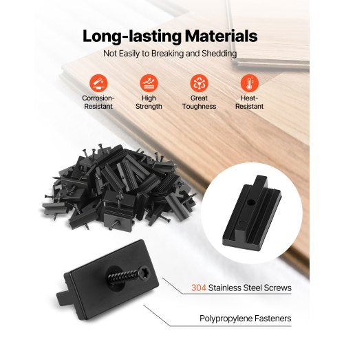 500PCS Hidden Deck Fasteners for Composite Decking Board Universal