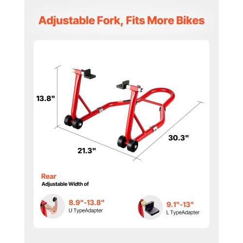 Motorcycle Rear Wheel Stand 850 LBS Load Capacity Heavy Duty Rear Wheel