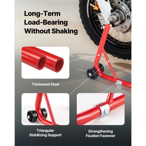 Motorcycle Rear Wheel Stand 850 LBS Load Capacity Heavy Duty Rear Wheel