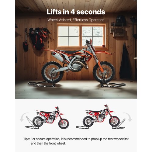 Motorcycle Stand Lift 1100lbs Capacity Front Rear Combo Stand Lift Front