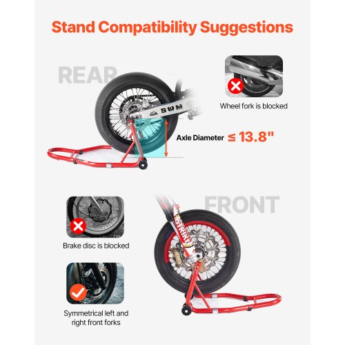 Motorcycle Stand Lift 850lbs Capacity Front Rear Combo Stand Lift Front