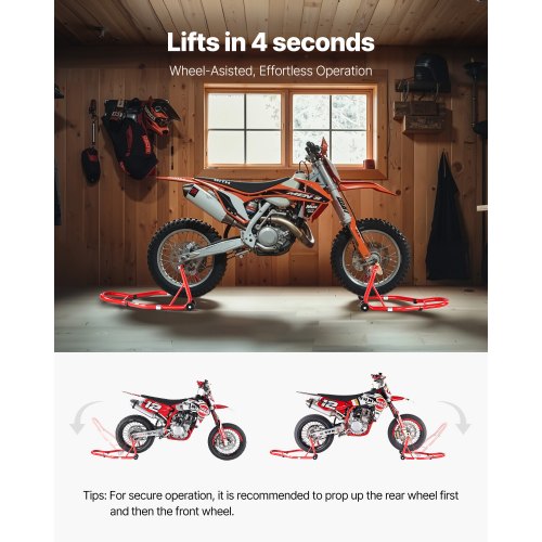 Motorcycle Stand Lift 850lbs Capacity Front Rear Combo Stand Lift Front