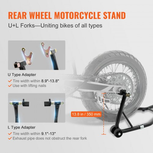 Motorcycle Stand Lift 850lbs Front Rear Combo Stand Lift Stand Front and Rear