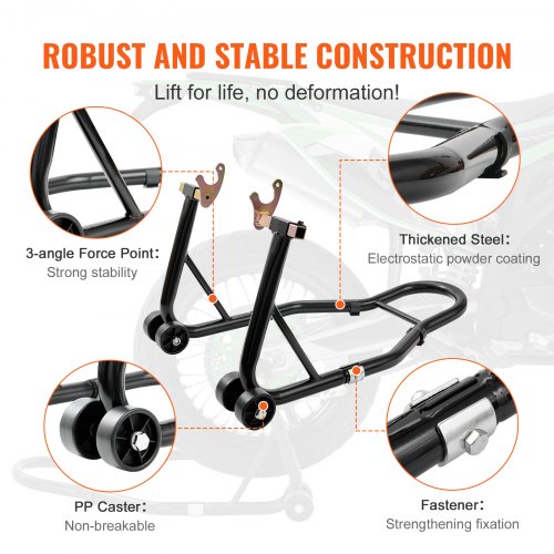 Motorcycle Stand Lift 850lbs Front Rear Combo Stand Lift Stand Front and Rear