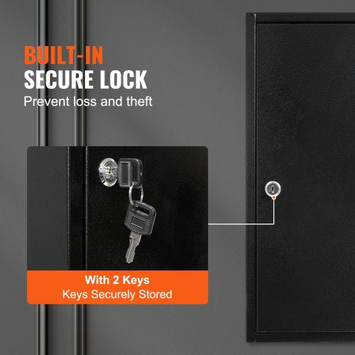 100Key Cabinet Key Lock Box with Adjustable Racks Security Key Storage