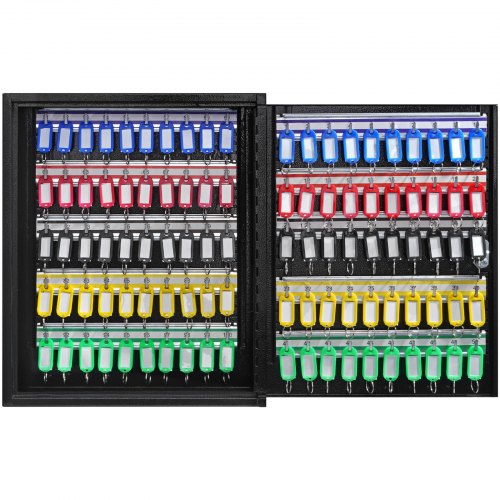 100Key Cabinet Key Lock Box with Adjustable Racks Security Key Storage
