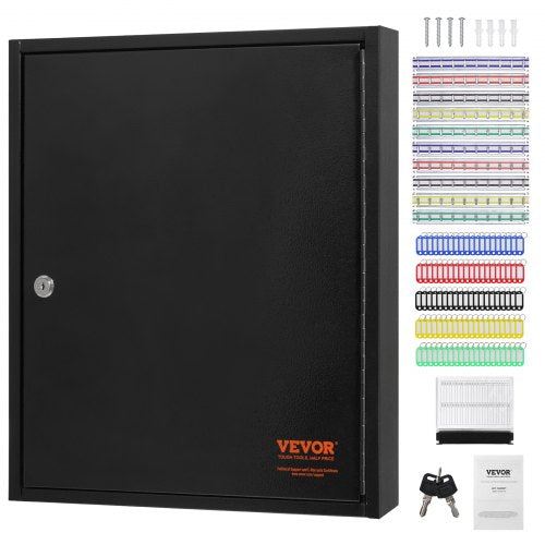 100Key Cabinet Key Lock Box with Adjustable Racks Security Key Storage